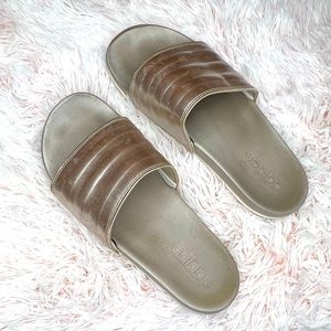 Pearly Adidas slides size 11